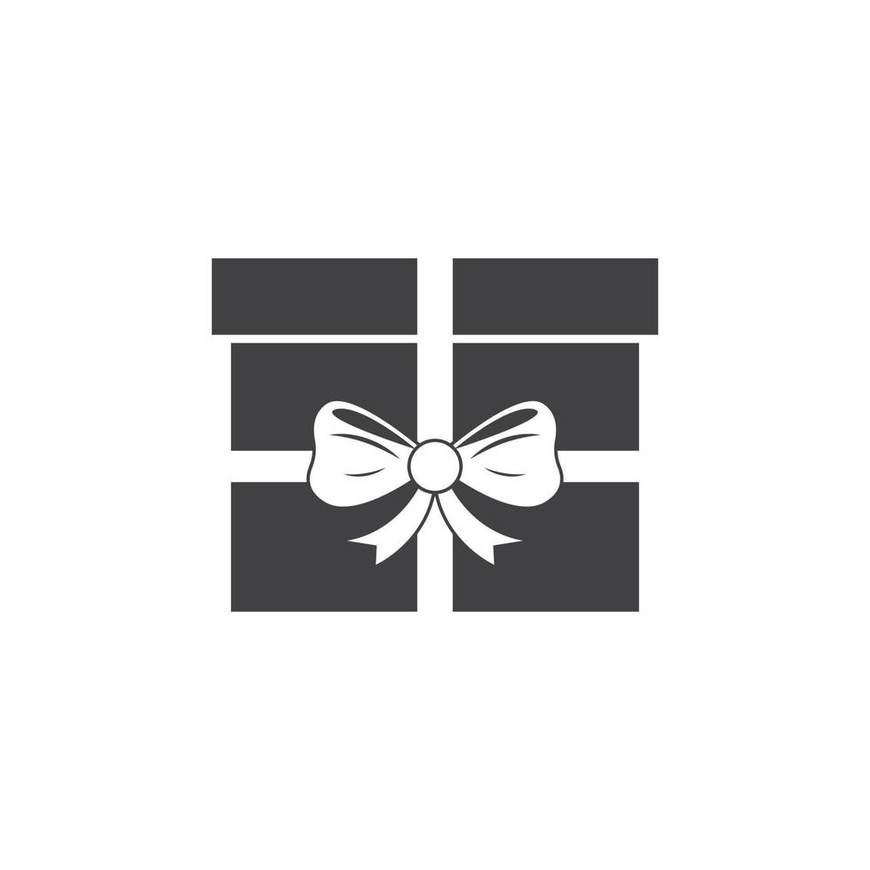 gift box logo vector icon illustration