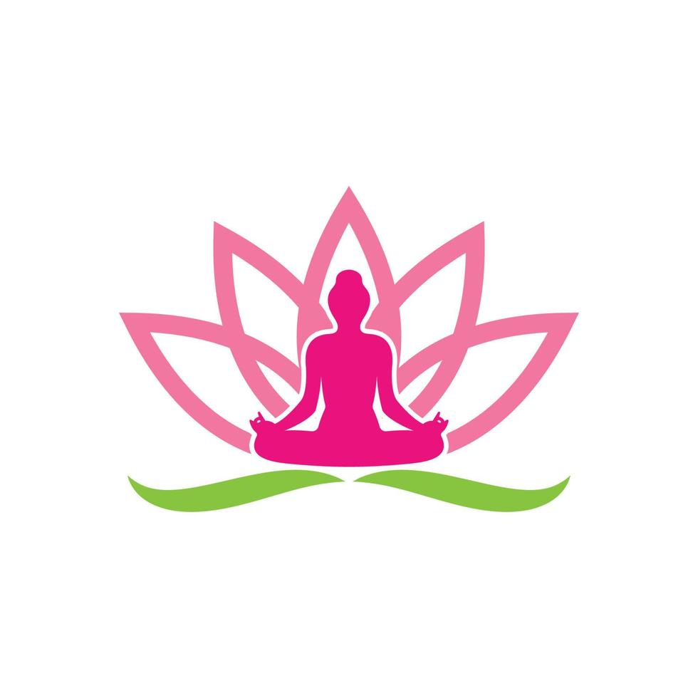 Meditation logo template vector icon