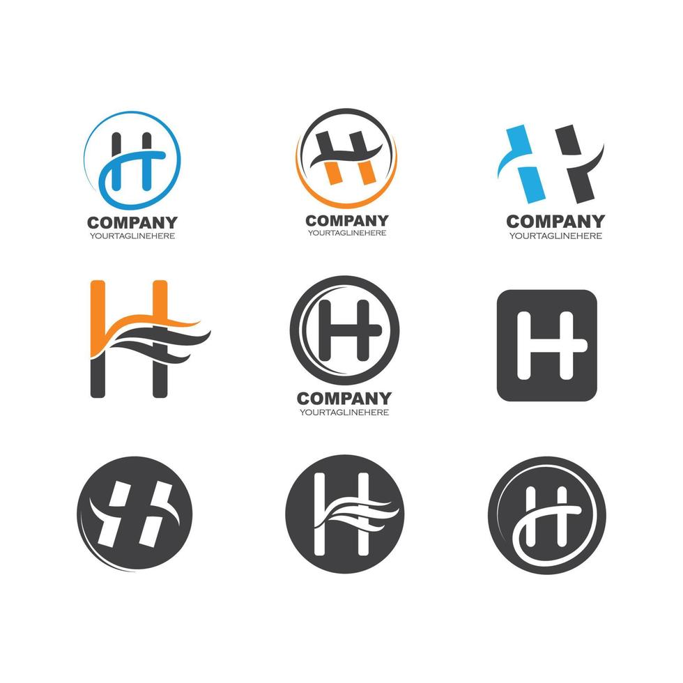 h letra logo icono ilustración vector