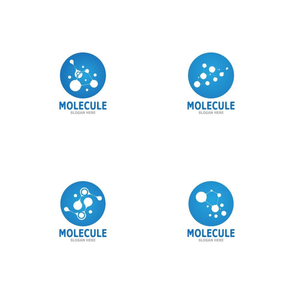 molécula logo vector modelo ilustración