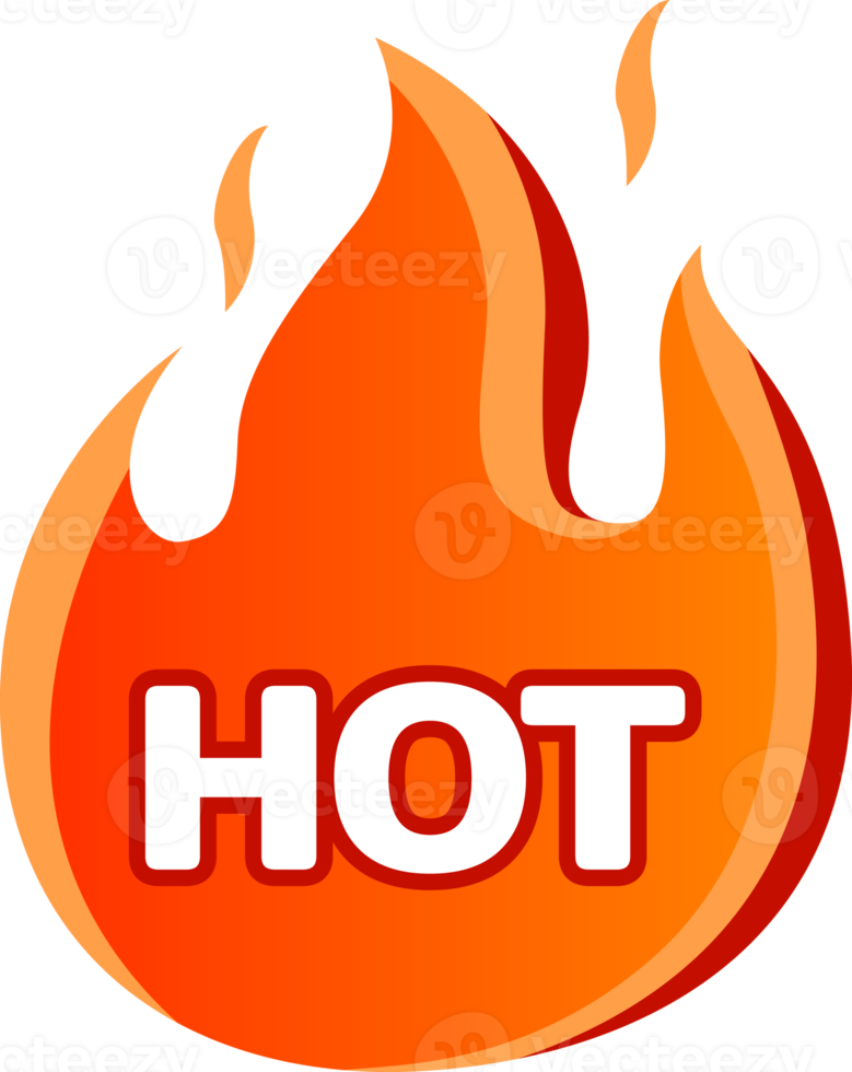 chaud vente prix Étiquettes modèle dessins avec flamme. png