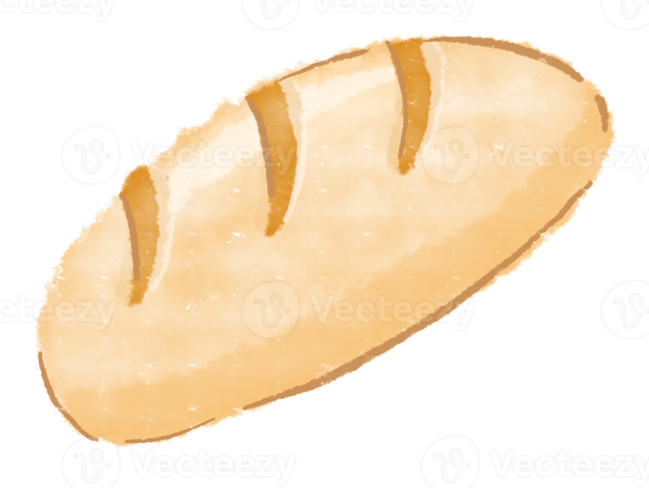 Hand drawn bread sticker illustration 21952317 PNG