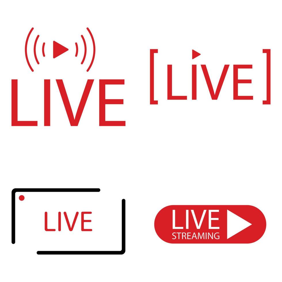 live video icon vector