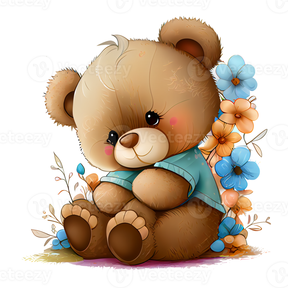 Baby bear clipart for sublimation png, transparent background png