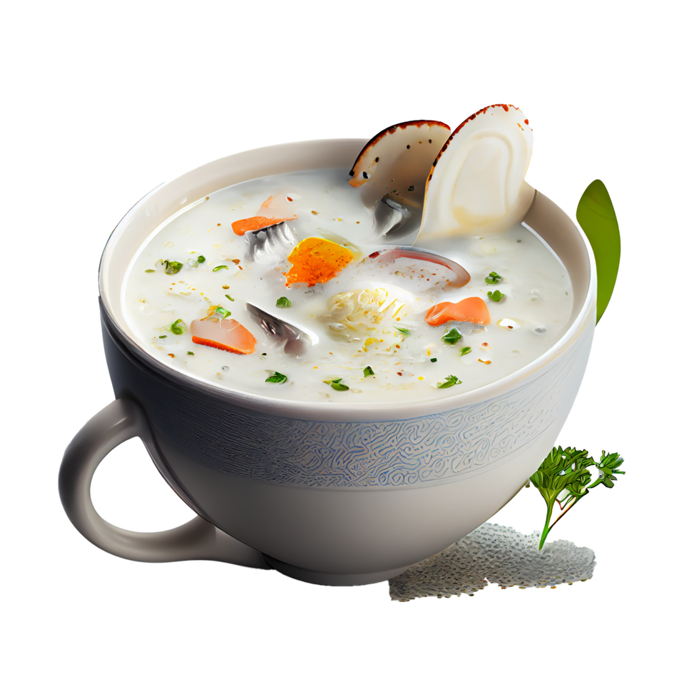 Clam chowder png, Transparent background png