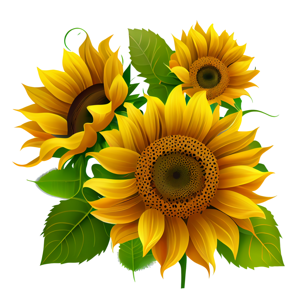 Sun flower png, transparent background png