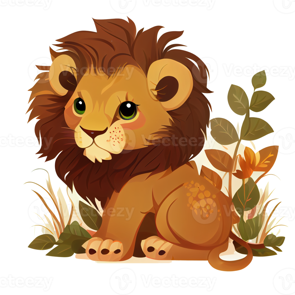 Cute Lion clipart illustration png 21952406 PNG