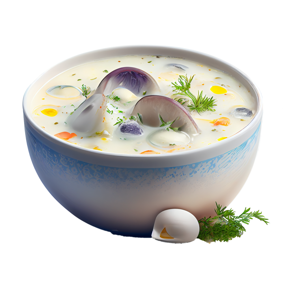 Clam chowder png, Transparent background png