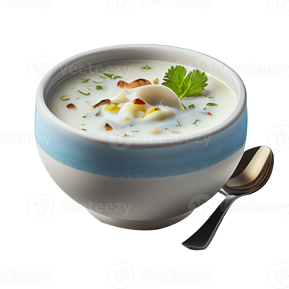 Clam chowder png, Transparent background png