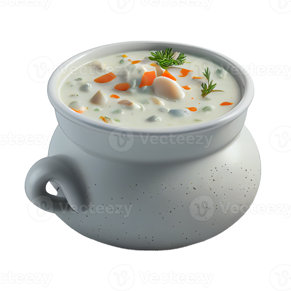 Clam chowder png, Transparent background png