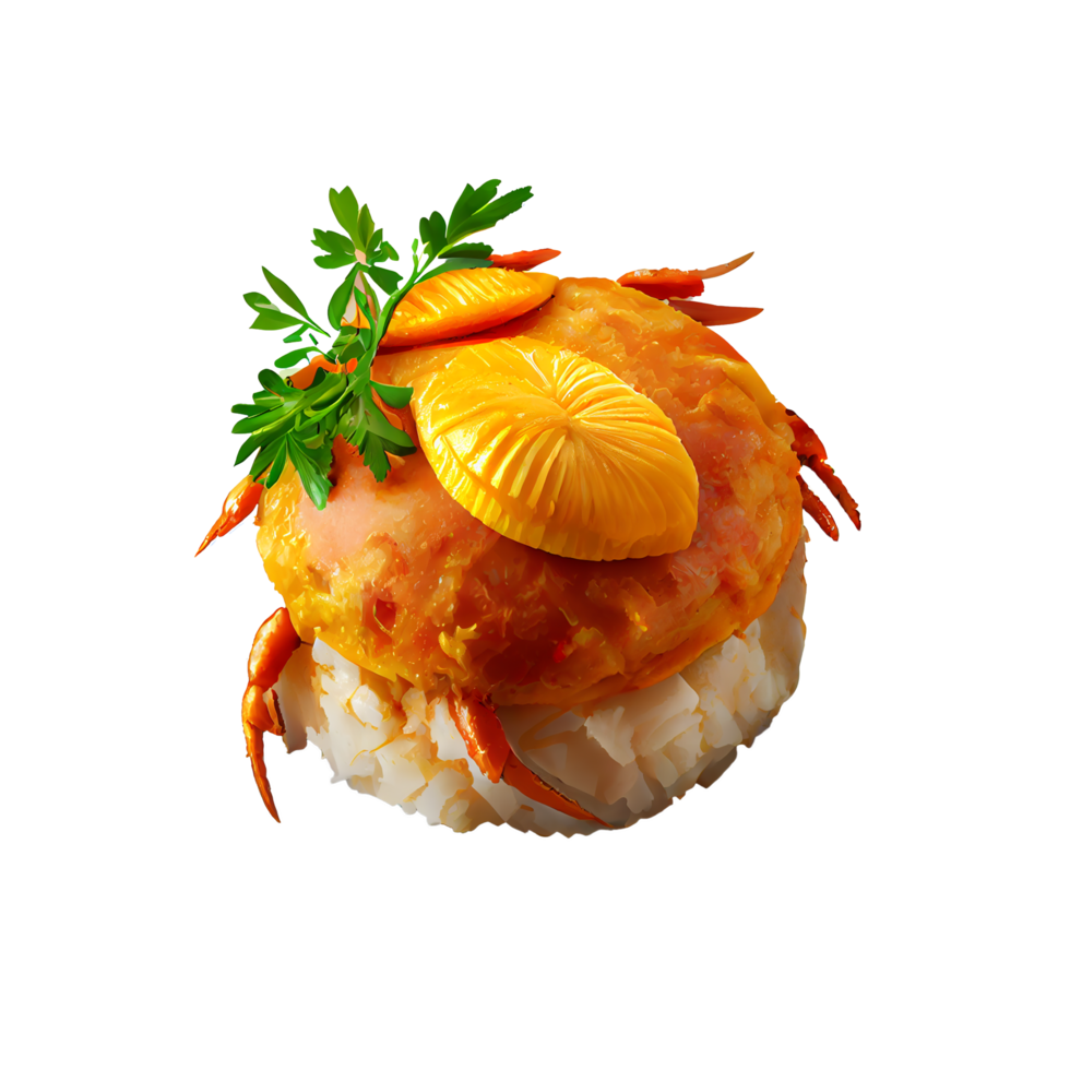 vrij pittig krab taart, krab taart png, brood kruimels, mayonaise, mosterd, eieren, transparant achtergrond png