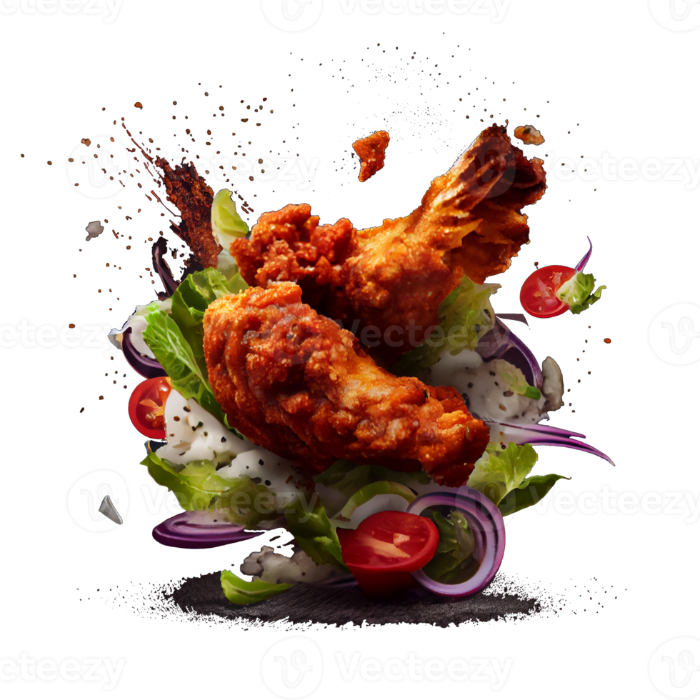 Southern fried chicken, fried chicken png transparent background