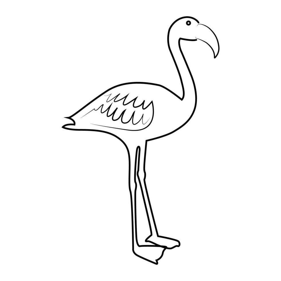 flamingo icon vector