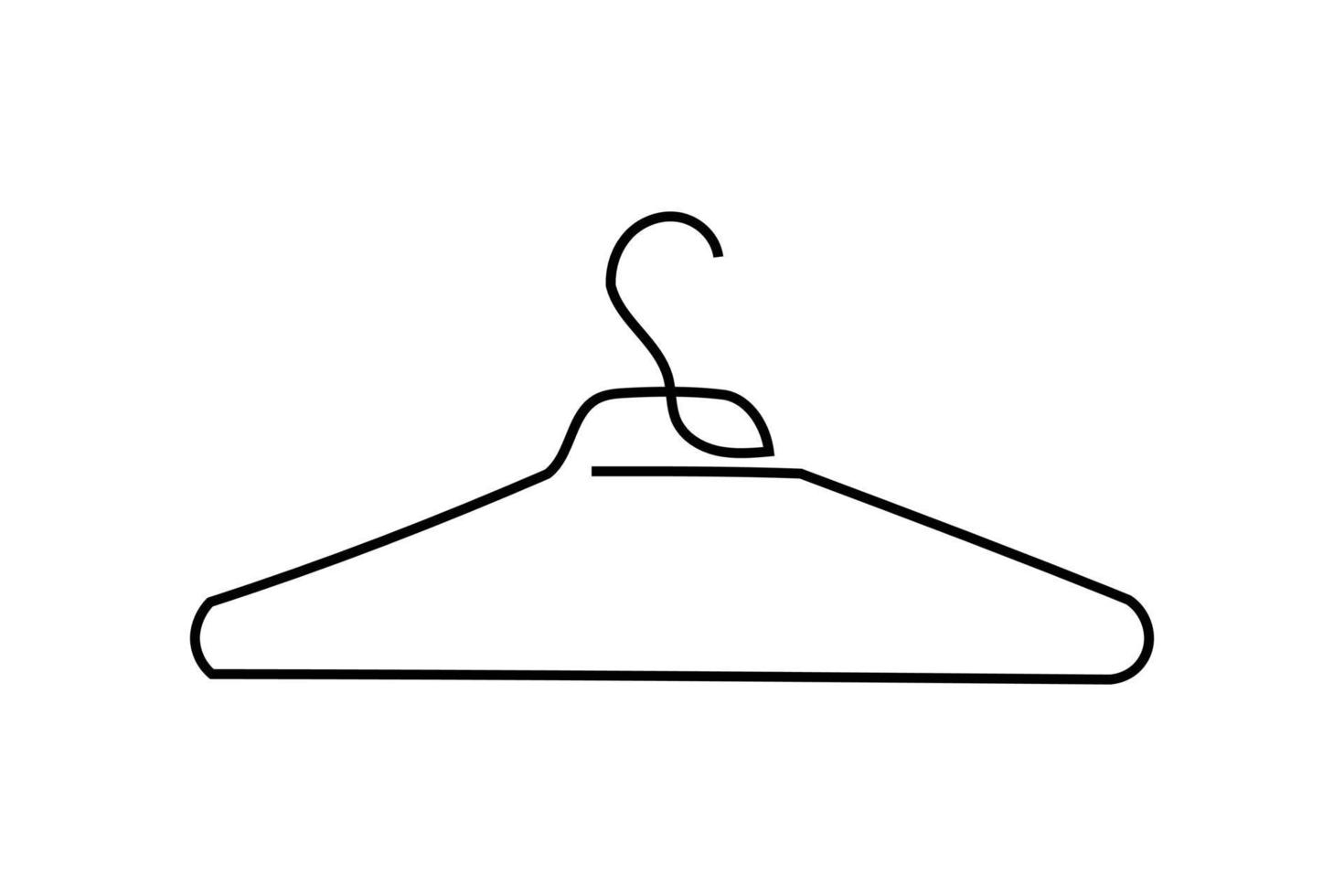 Hangers oneline continuous single editable line art vector