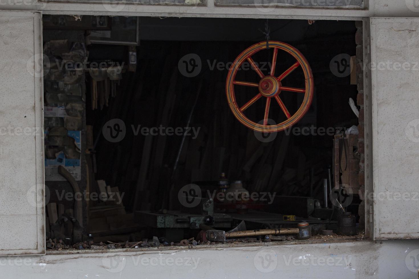 Wooden Cart, Traditional rural transport, Historic objects, Antique wooden wagon wheels, Colorful wooden cart, Turkish traditional wagon, Old brick wall, wheel cart photo