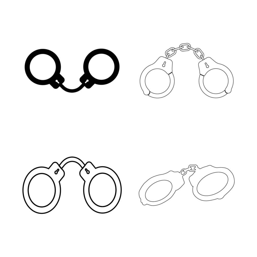 handcuffs icon vector