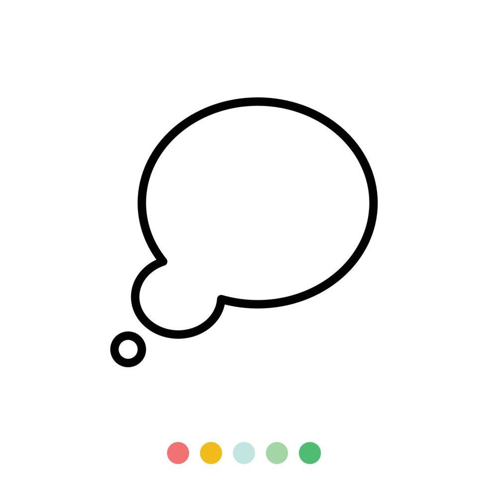 Speech bubbles linear vector element, Text balloon, Vector icon.