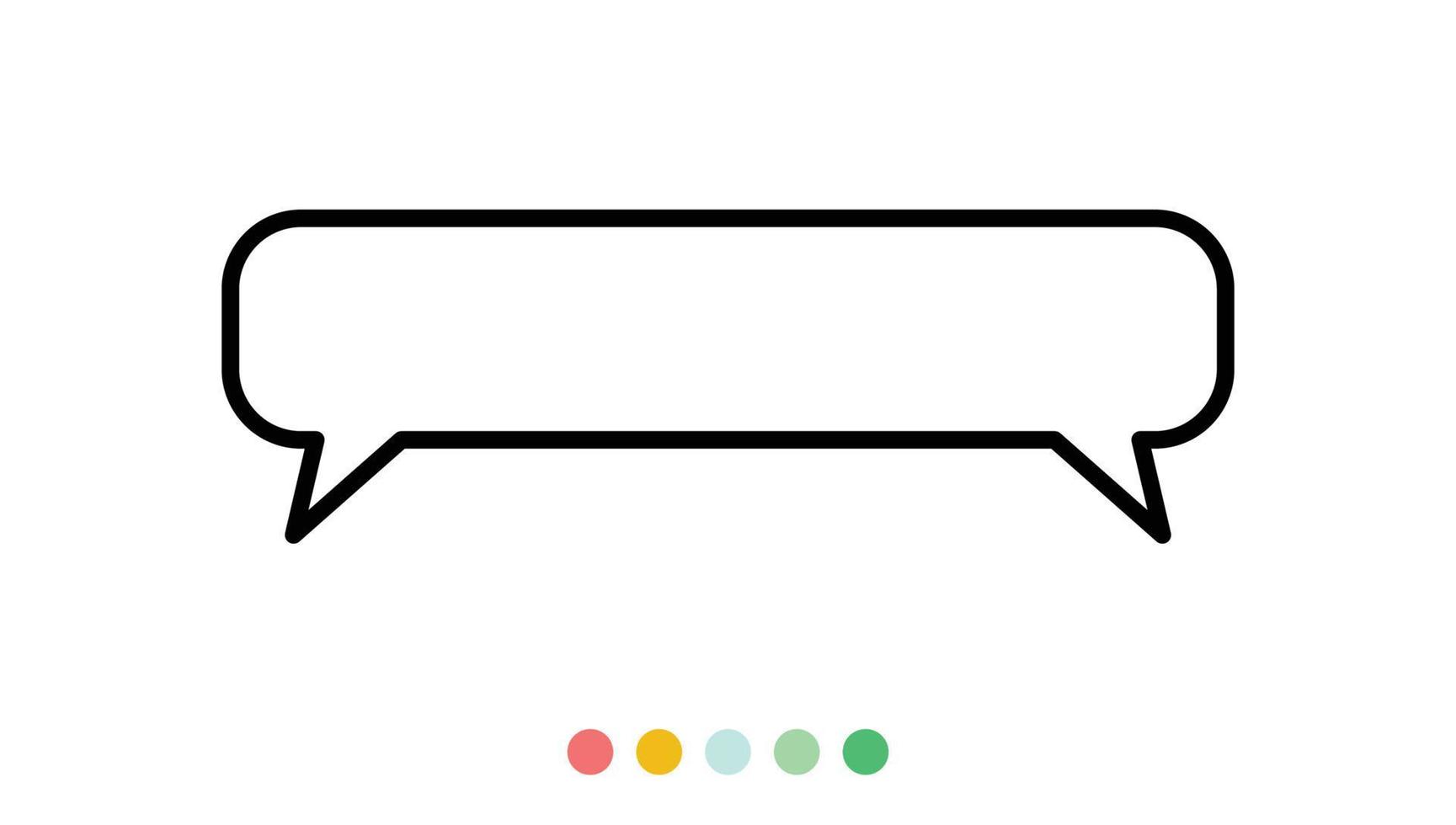Speech bubbles linear vector element, Text balloon, Vector icon.