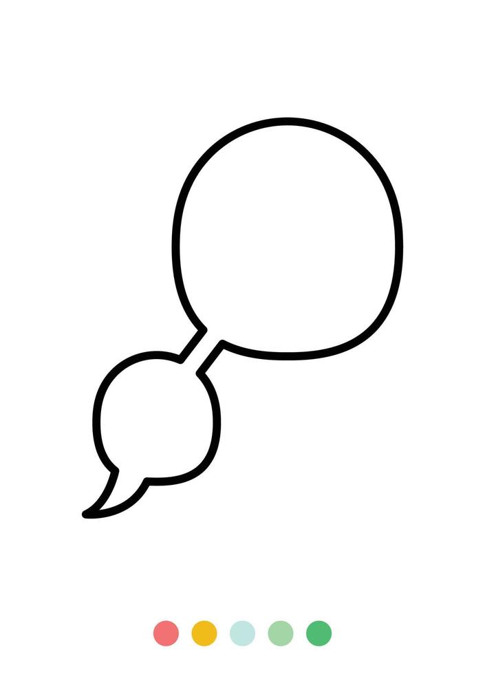 Speech bubbles linear vector element, Text balloon, Vector icon.