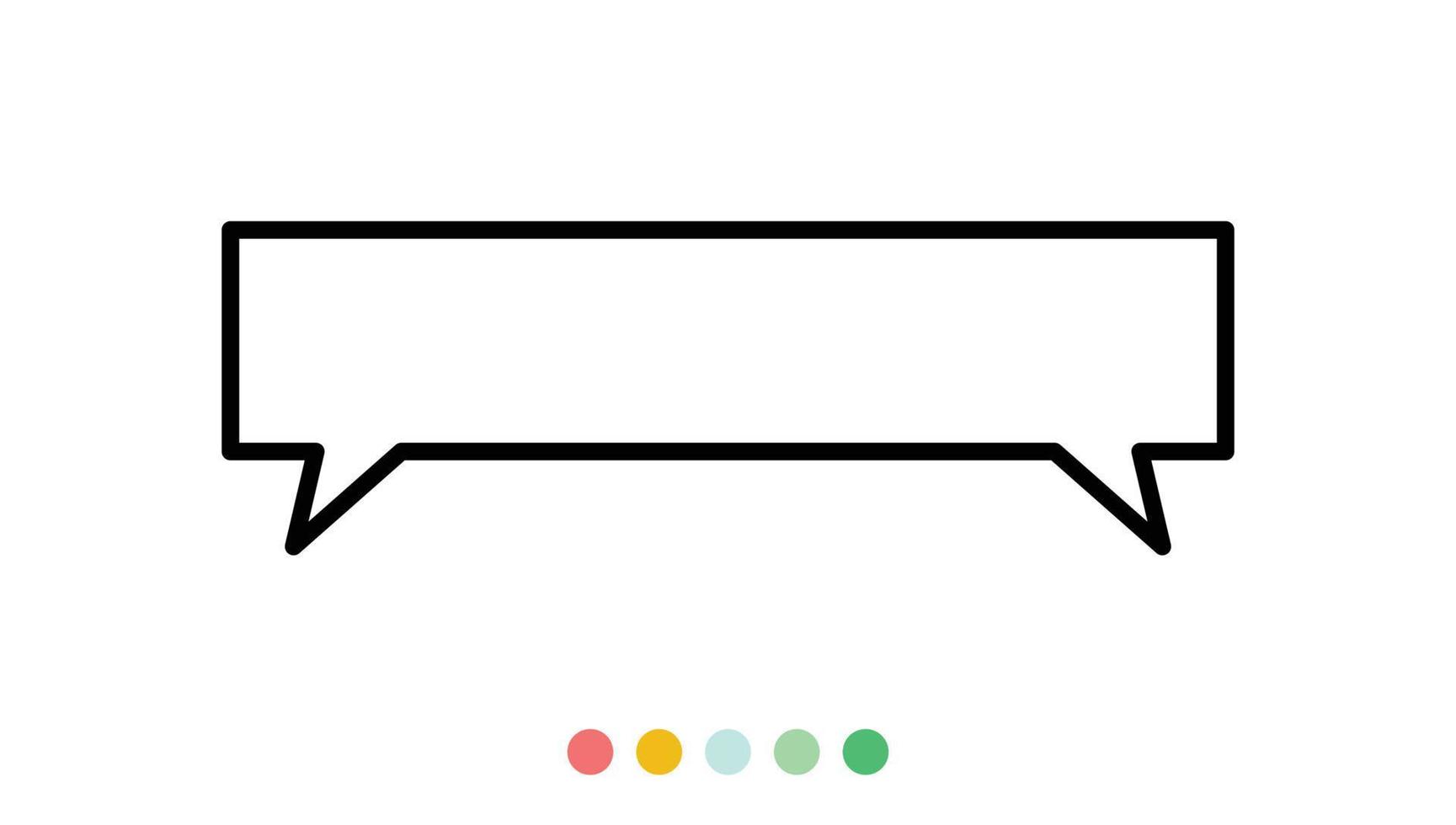 Speech bubbles linear vector element, Text balloon, Vector icon.