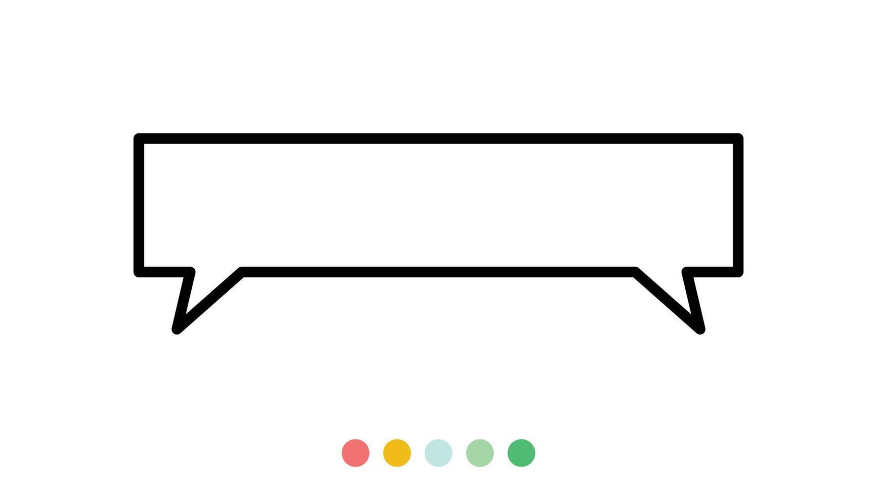 habla burbujas lineal vector elemento, texto globo, vector icono.