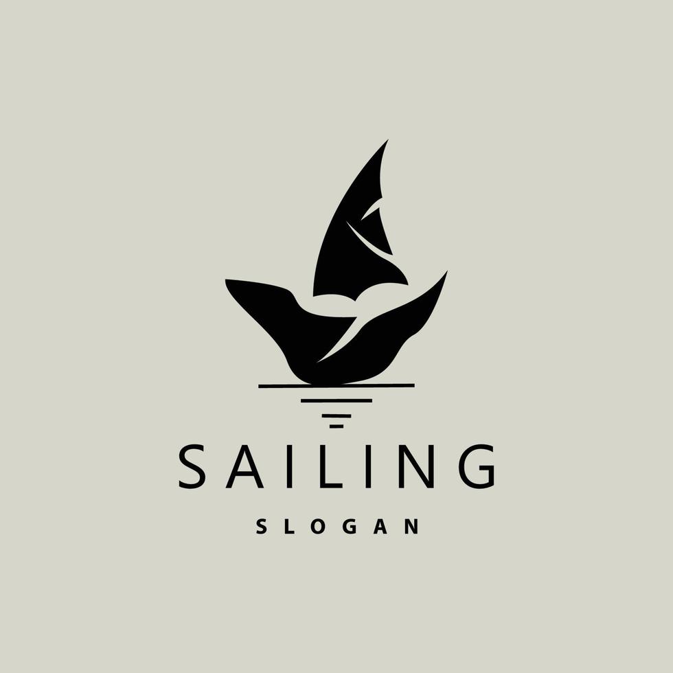 Sailboat Logo Design, Fishing Boat Illustration, Fishing Boat Company Brand Vector Icon, Boat Shop Design, Fish Shop, Transportation