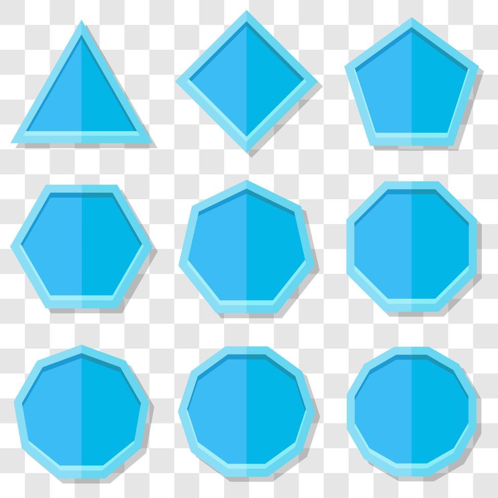 Set of orange geometric shapes vector