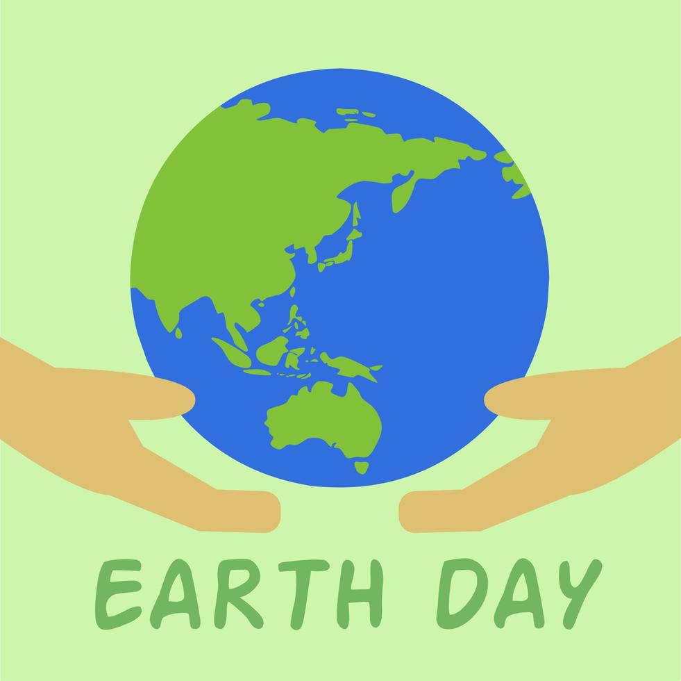 Happy earth day. Vector illustration of earth day design. Design for earth day celebration or environmental concerns. Green world of nature. Save the world