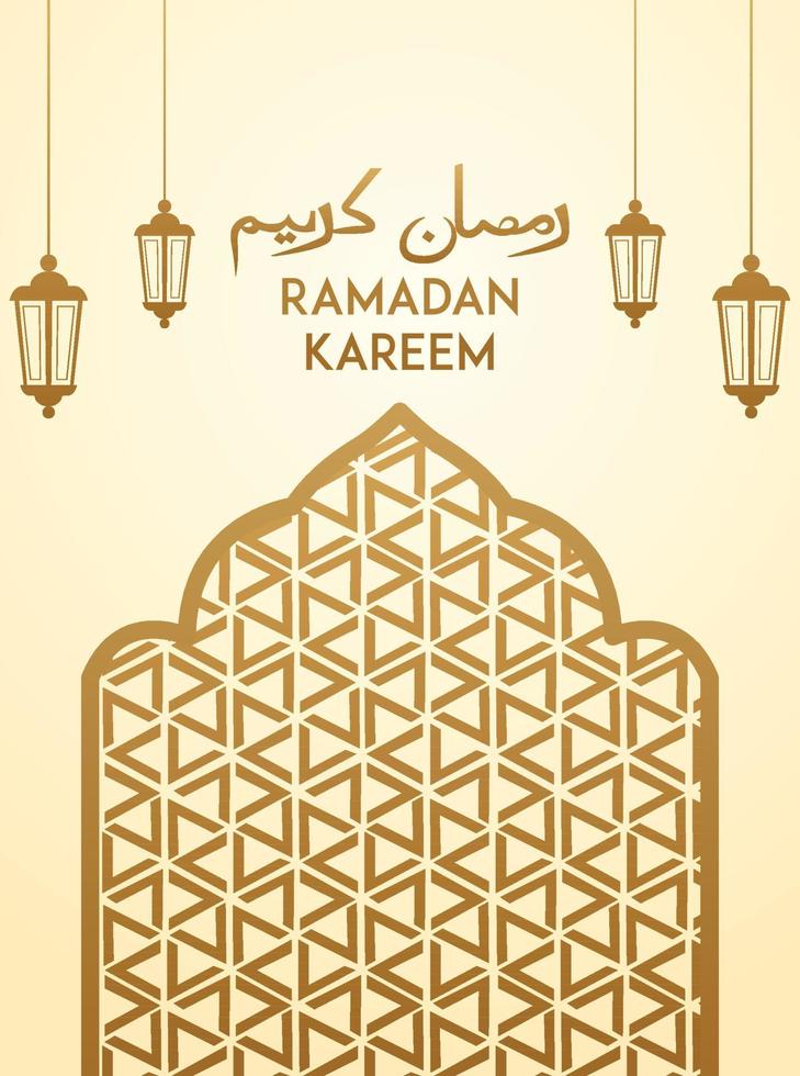 Ramadán kareem antecedentes con decorativo diseño vector