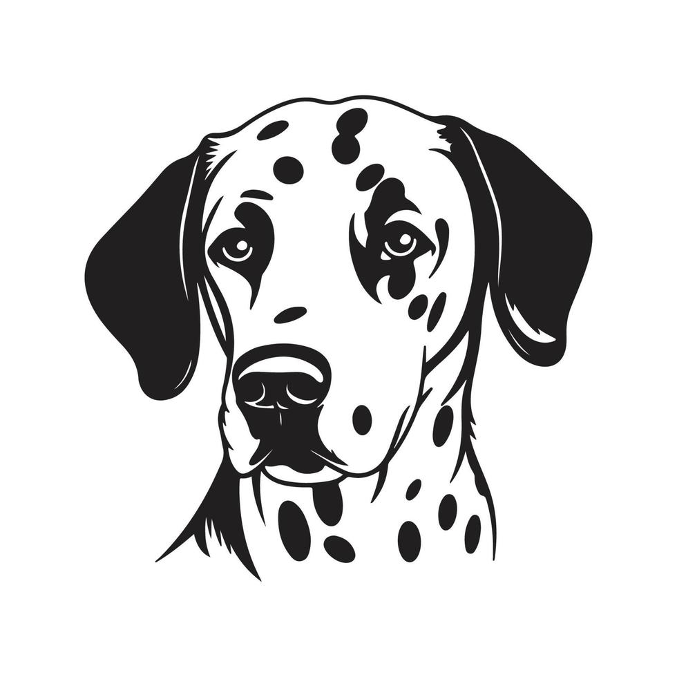 dalmatian dog, vector concept digital art, hand drawn illustration