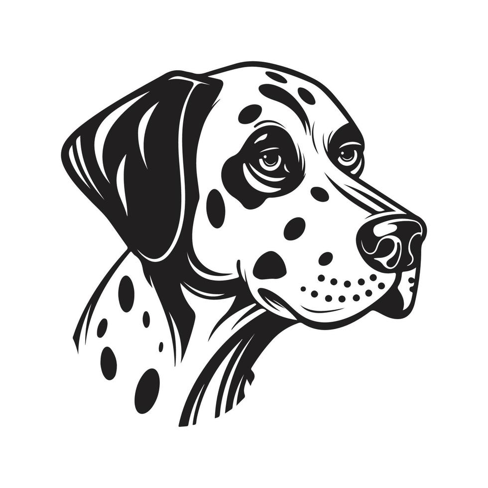 dalmatian dog, vector concept digital art, hand drawn illustration
