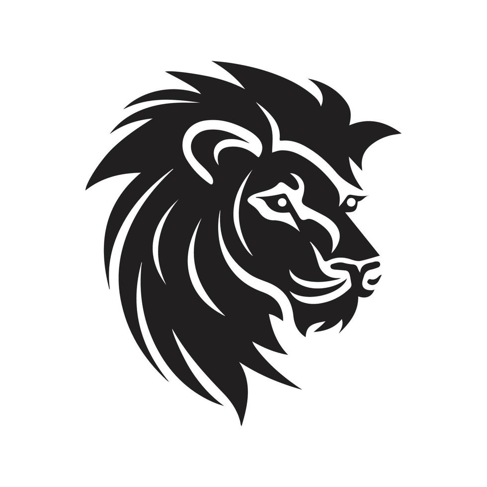 lion, vector concept digital art, hand drawn illustration