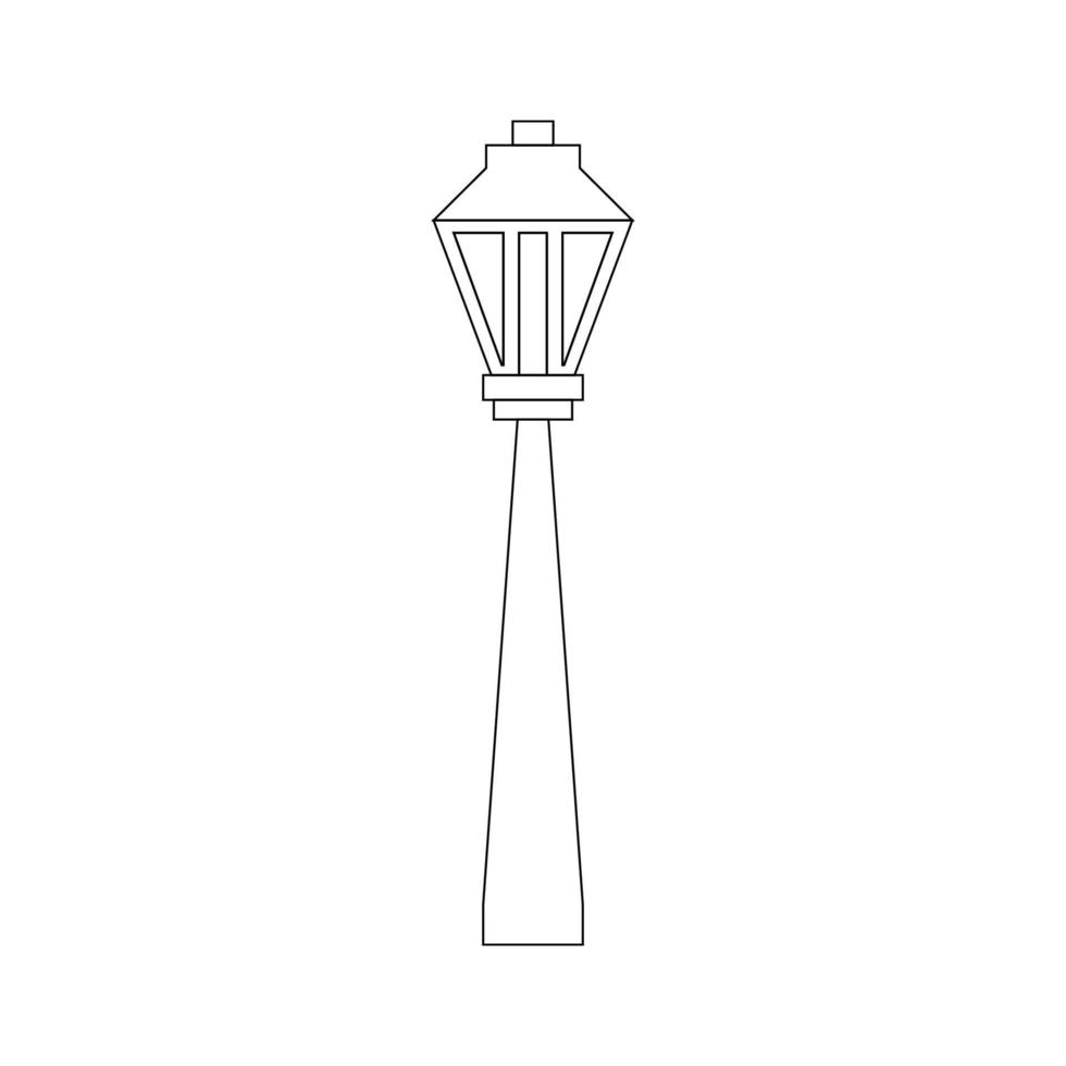 street lighting lamp icon vector