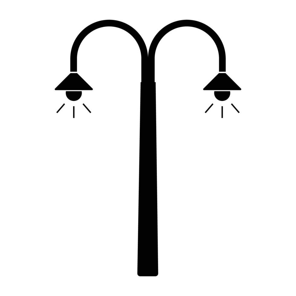 street lighting lamp icon vector