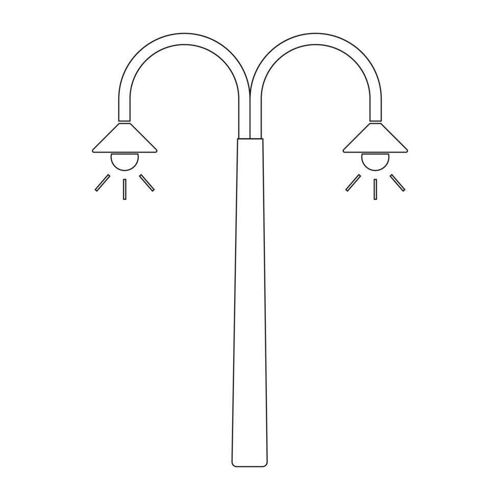 street lighting lamp icon vector