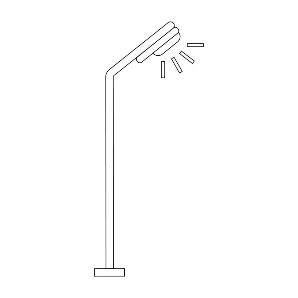 street lighting lamp icon vector