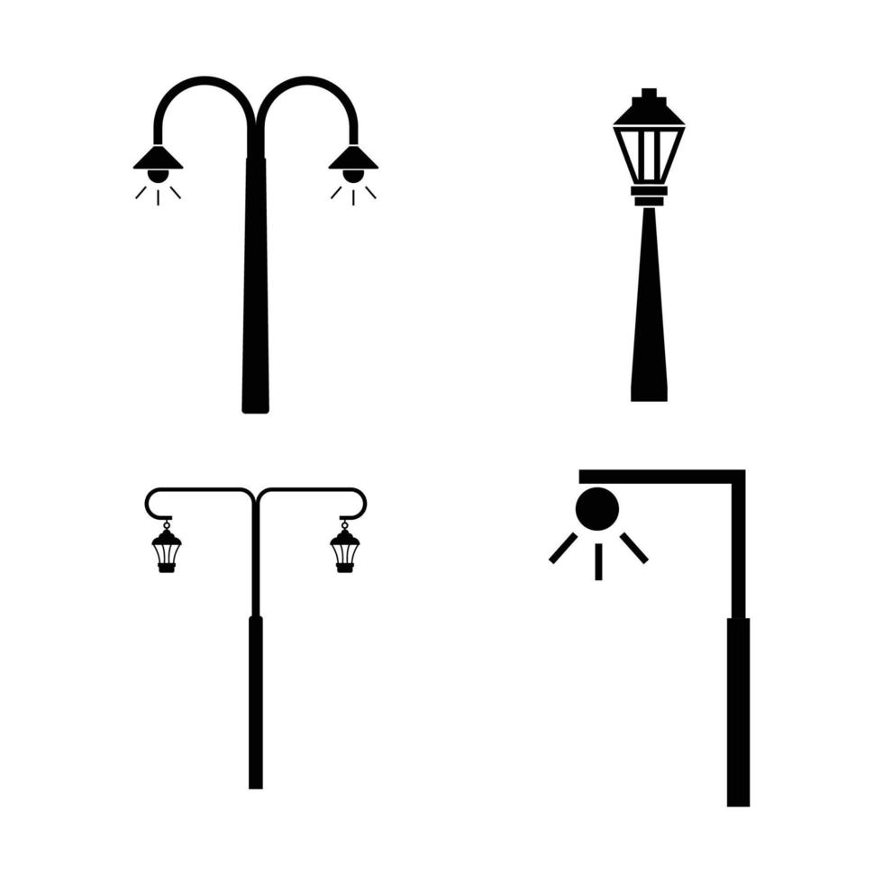 calle Encendiendo lámpara icono vector