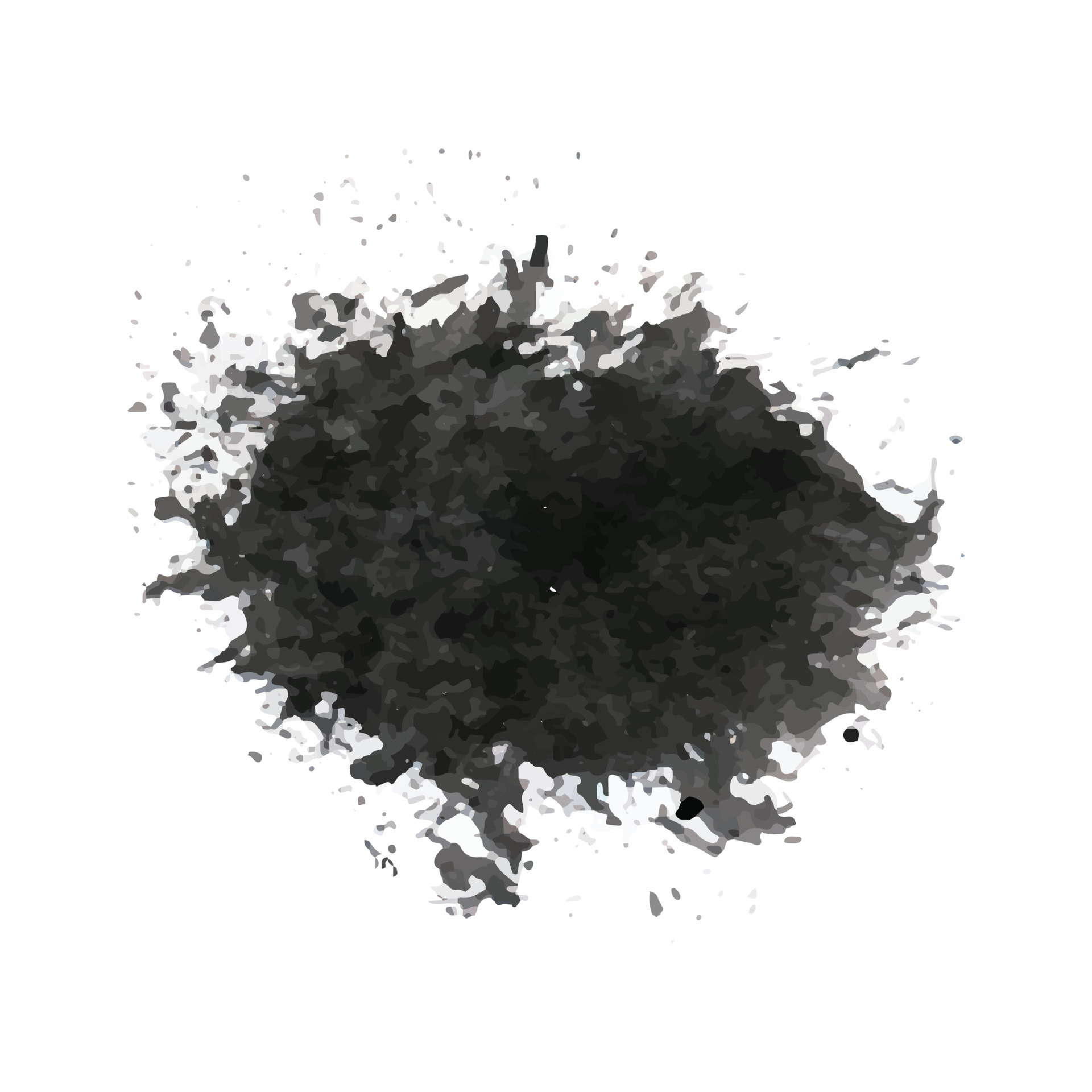 Black watercolor splash. Abstract watercolor splatter design