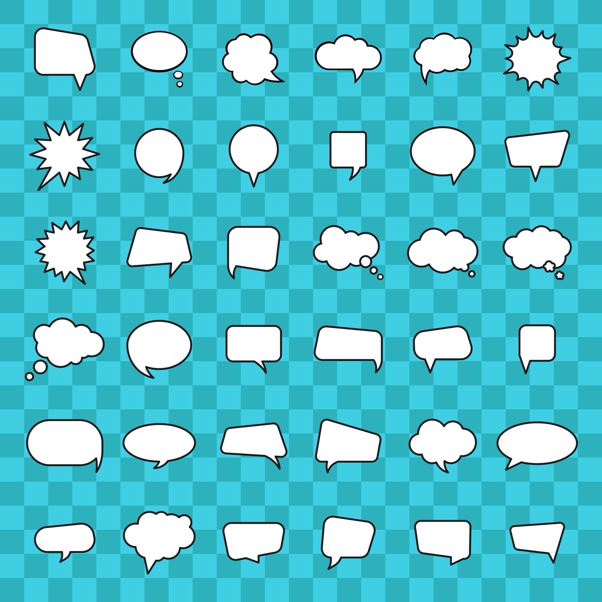 Empty blank speech bubbles 21953656 Vector Art at Vecteezy