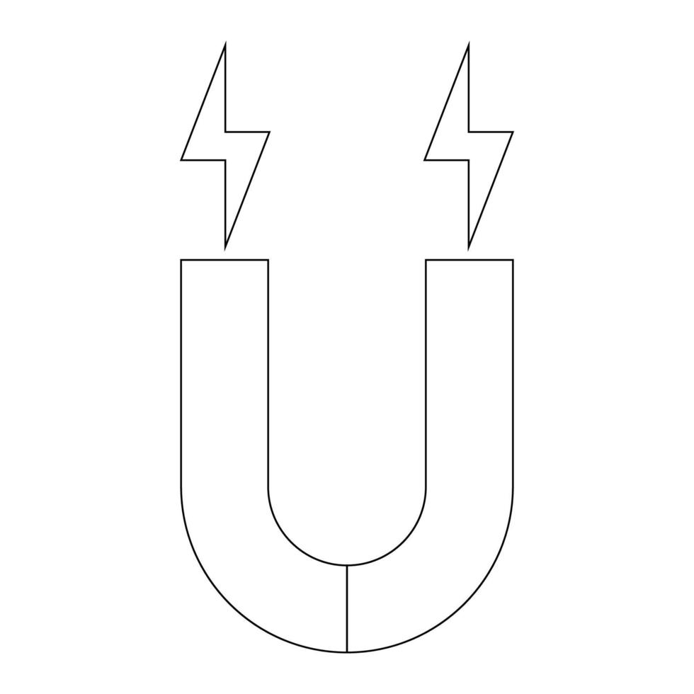 Horseshoe Magnetic icon vector