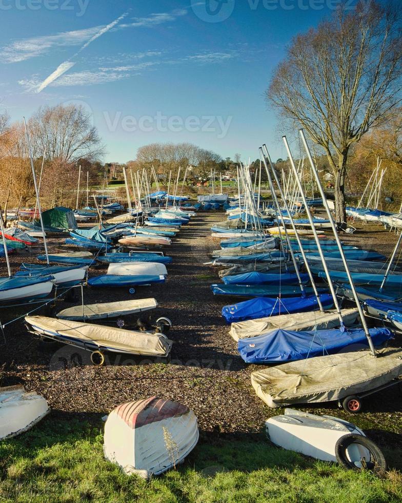 Sailing Dinghies stored for winter photo