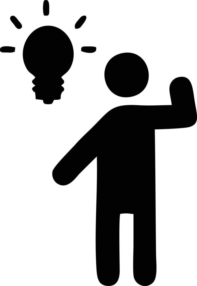 Idea solution icon symbol vector image. Illustration of the creative innovation concept design. EPS 10