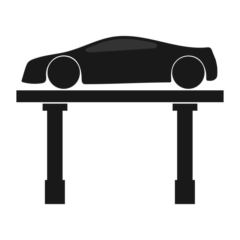 car lift hydraulic icon vector