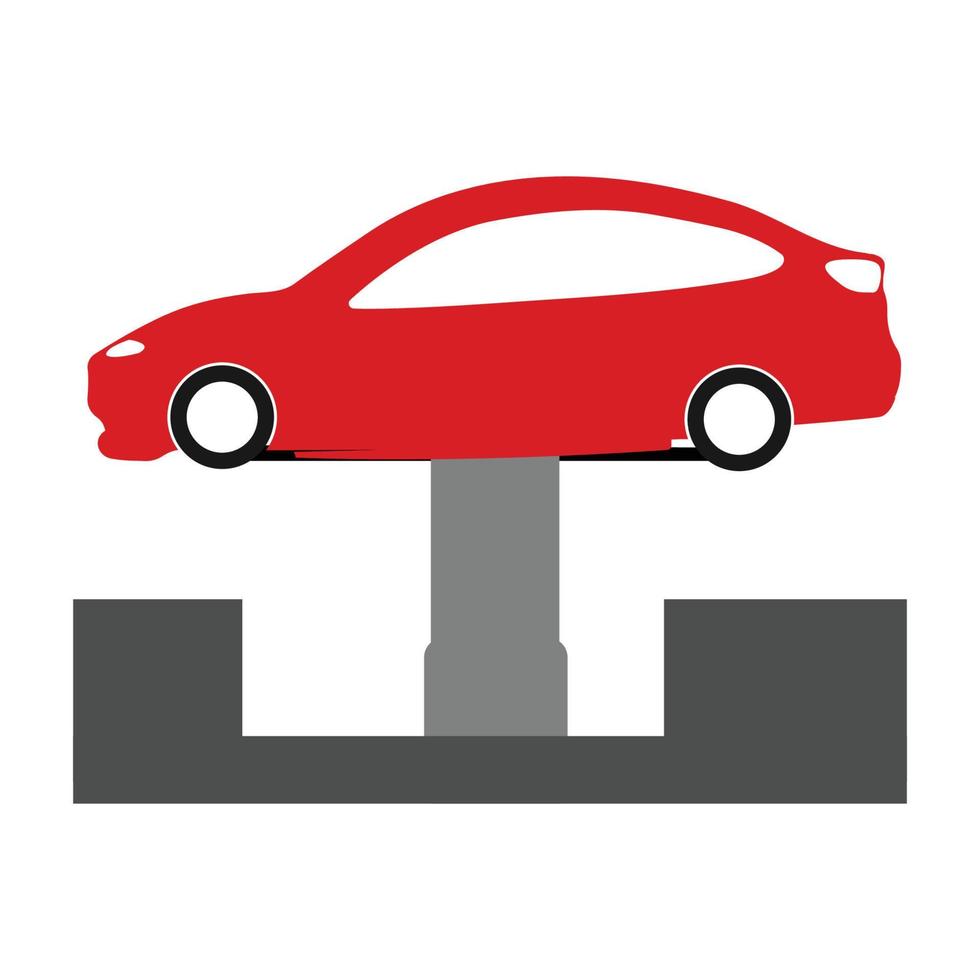 car lift hydraulic icon vector