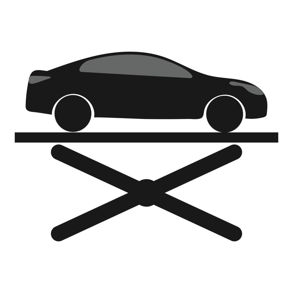 car lift hydraulic icon vector