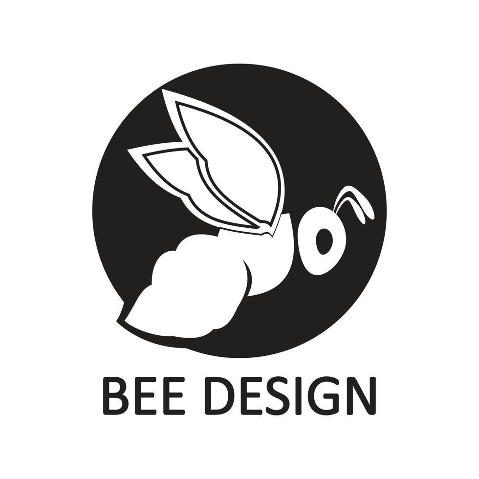 bee logo illustrations design icon vector