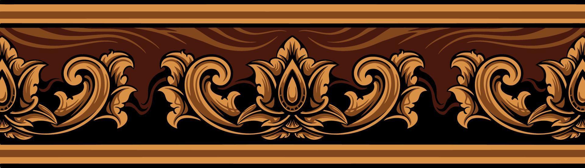 Classic ornament vector design for elements, editable color