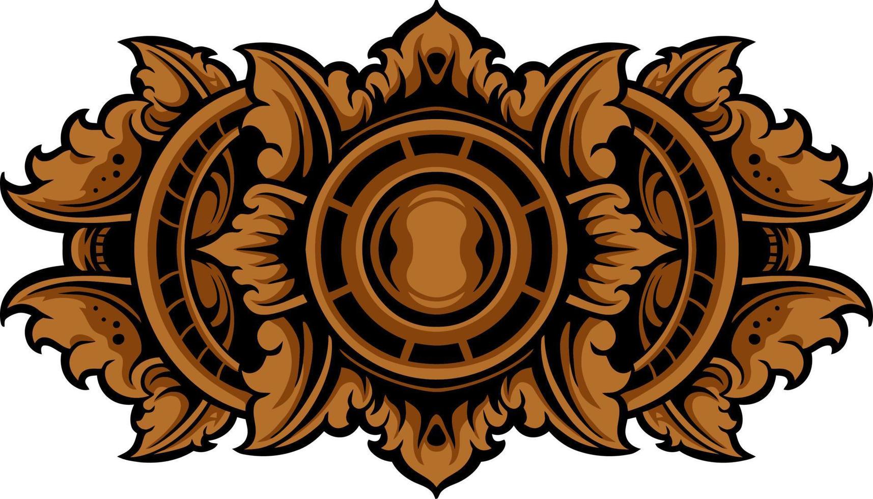 Classic ornament vector design for elements, editable color