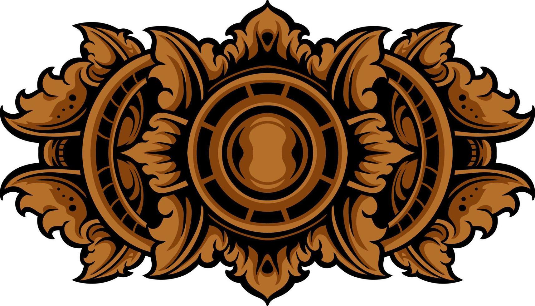 Classic ornament vector design for elements, editable color