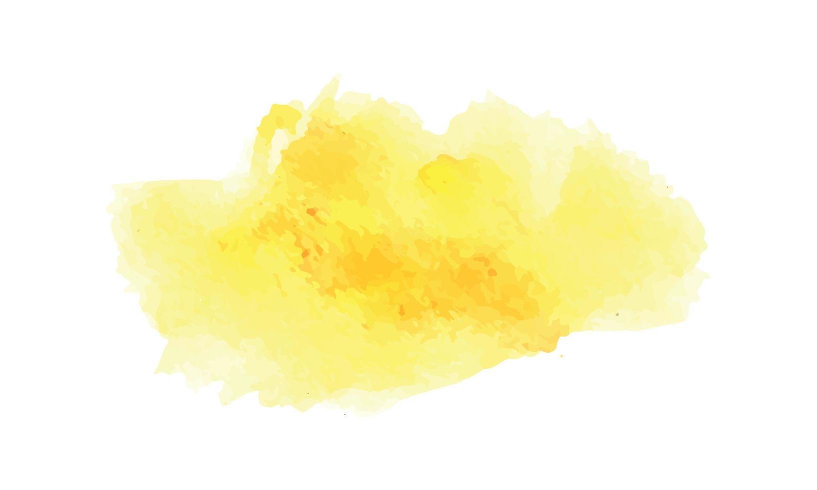 Yellow watercolor splash. Abstract watercolor splatter design. Watercolor creative shapes design vector